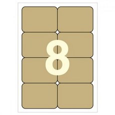 물류 세모네모 크라프트 라벨지 8칸 100매 C-K38, 1개