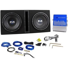MTX 매그넘 MB210SP 800w 듀얼 10 서브우퍼벤트 서브박스 앰프 패키지앰프 키트