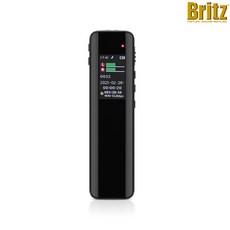 브리츠 BZ-VR1000 휴대용 학습 녹음기 음성 보이스레코더 회의 강의 후기 작성 (P20GX + 하드케이스파우치 + 어댑터)
