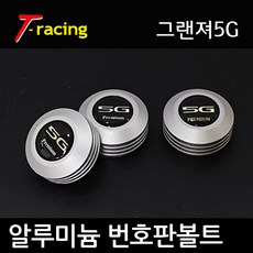 디씨몰 알루미늄 로고 번호판볼트, 그랜져5G 무광티탄(3개1세트), 3개