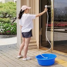 [뮤트빈] 자동펌프 샤워기 샤샤365 캠핑샤워기