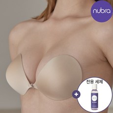 누브라 정품 심리스 패디드 + 누워시 60ml 웨딩 드레스 촬영 수영복 실리콘 접착 누드브라