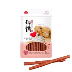 모정 강아지 고양이 수제 간식 보양식, 오리고기 져키, 140g, 5개