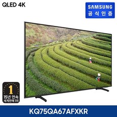 삼성전자 4K UHD QLED TV, 189cm(75인치), KQ75QA67AFXKR, 스탠드형, 방문설치
