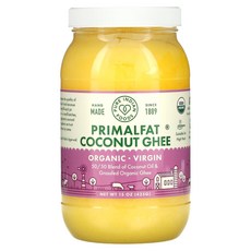 퓨어 인디안 푸드 버진 프라이멀펫 코코넛 기 버터 425g Pure Indian Foods Virgin PrimalFat Coconut Ghee, 1개