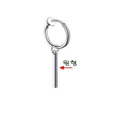 수스다 NO.16 페이크링드롭 귀찌 써지컬스틸 이어커프 남자귀걸이 피어싱