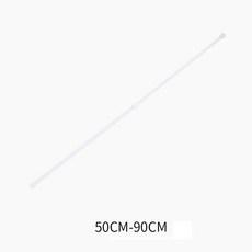 스프링로드 확장형 스틱 망원경 망원경 텔레스코픽 네트 보일 장력 커튼, 6.50-90CM-white, 1개