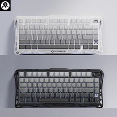 ['cy] Gravastar COCOON 75 K1 프로 무선 기계식 게이밍 키보드 객제화축체 CNC알루미늄 3모드연동 8000mah RGB gasket/top 전키핫스왑DIY, K1 프로-키보드-화이트, NO-추가안함