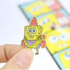 스폰지밥 귀여운 핀뱃지 뚱이 코스튬