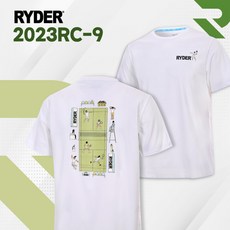 라이더 배드민턴 남녀공용 오버핏 코튼라이크 티셔츠 2023RC-9 (화이트) 민턴닷컴