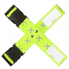 러 기지 스트랩 크로스 HEAVY DUTY PERSONALIZED LUGGAGE STRAP cross with address label : OW
