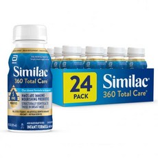 시밀락 Similac 360 토탈 케어 유아용 조제분유 5가지 HMO 프리바이오틱스 59ml 12개, 8oz btl (24 Count), 1개