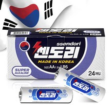 쎈도리 한국산 알카라인 건전지 일회용 AA 24알, 1개