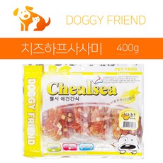 도기프렌드 첼시 애견간식 치즈 오리 갈비 비스켓 400g 티에스, 1팩, 치즈하프사사미