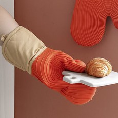 1+1 실리콘 주방 장갑/오븐/냄비/내열, ver.2 오렌지+오렌지, 2개