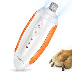 개 네일 폴리 셔로 업그레이드 된 저소음 2 개의 LED 3 단 전기 소형 개 손톱깎이 충전식 무소음 애완 동물 네일 폴리 셔 소형 중형 대형 및 대형견을위한 통증없는 애완 동물 손톱 트리머, 본상품
