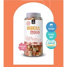 [펫턴] 자연애 비피더스 애견 영양간식 트릿 2종 비피더스 오리 비피더스 연어(500g 당일출고배송), 비피더스 연어, 1개