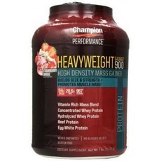 [Champion Nutrition 챔피온 뉴트리션] 헤비웨이트 게이너 900 스트로베리 선디 3175 g Heavyweight Gainer 900