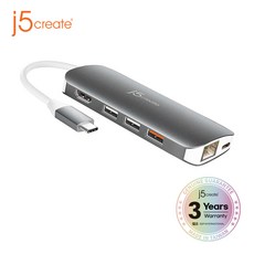 [j5create] JCD384 USB-C타입 멀티허브, 단품