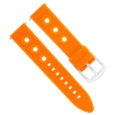 Ewatchparts 18MM Silicone Rubber Diver Watch Band Strap for Omega SEAMASTER MIDSIZE Orange PROD2200