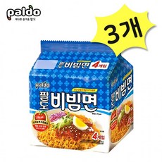 팔도 비빔면 4개입 520g x 3개(총12입) 봉지라면 비빔소스 매콤 새콤, 상세페이지 참조