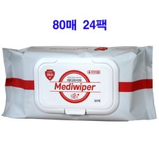 메디와이퍼 손소독티슈80매x24팩 소독물티슈 안전살균, 80매입, 24개