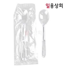 [ILYONG] 일회용 빙수 아이스크림 스푼 CI 대 120mm 완전 개별포장 낱개포장 500개 투명, 1개