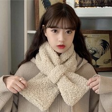제니 곰돌이 후드 후리스 쁘띠 뽀글이 양털 스키장 목도리