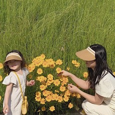 미미샵 아동 성인 커플 썬캡 아이랑 맘커플 여성 여름 모자 라피아