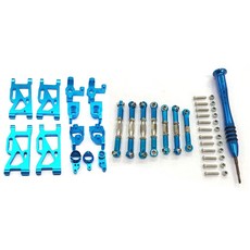 RC카 자동차 무선조종 Wltoys 144001 for WLtoys-s 1|14 RC Car Upgrade Parts Metal Steer [A00011409], 04-Blue-11409