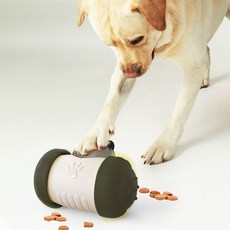반려동물 장난감 굴러가는 간식통 강아지 고양이 스트레스해소 산책놀이, 블랙, 1개
