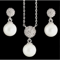 진주귀걸이목걸이세트