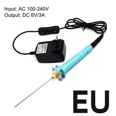 로우 밀도 폼 필름 커팅용 커팅 펜 블루 핸들 전자 어댑터 미국 EU 플러그 100mm 15W 2mm 300 1개, 02 EU Plug