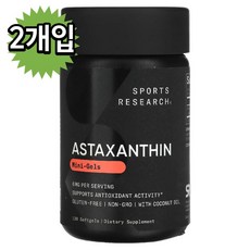 스포츠리서치 아스타리프 아스타잔틴 6mg 120정 1통 Astalif Astaxanthin Sports Research, 2개