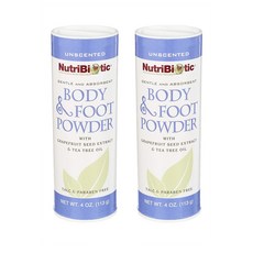 뉴트리바이오틱 바디 앤 풋 파우더 113g 2팩 Nutribiotic Body and Foot Powder Unscented 4 Ounce, 2개