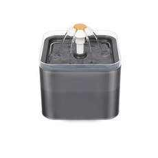 자동 고양이 물 분수 필터 디펜서 실내 LED 급수기 먹이 공급기용 반려동물 식수대 2L, Grey, 1개