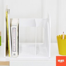 데스크테리어 사무실 책상 꾸미기 파일 책 서류 꽂이 3단 화이트