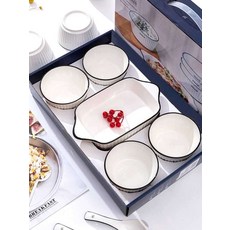 그릇 선물 세트 고객 직원 선물 회사 답례품, 유러피언 5종세트 A (최소구매수량3개), 1개