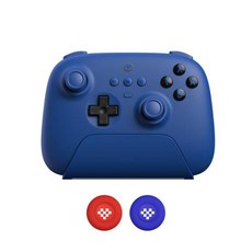 닌텐도스위치컨트롤러 닌텐도스위치악세사리 호환 PC리모컨 만능리모컨 리모컨 8Bitdo 궁극의 블루투스 충전 무선 홀 효과 감지 스위치 윈도우 PC용, 1개, 1) Blue - 번들 1