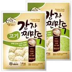 [퀴클리몰] 아하 감자 고기 찐만두 1.4kg x 2개, 1개