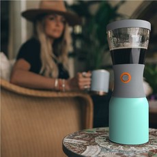 Asobu 아소부 휴대용 콜드브루 메이커 BPA Free 스테인리스18/8 34oz, 민트, 1개