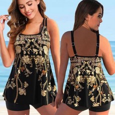 Tankini Sets 수영복 여성 Monokini Bikinis Beachwear Print 섹시한 탱크 Two Piece 2022 Plus Size 5XL Fit