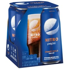 미국 NITRO Pepsi 니트로 나이트로 펩시 콜라 드래프트 크리미 404ml 4캔, 드래프트 콜라 404ml x 4캔