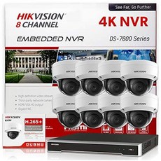해외1438332 Hikvision IP 카메라 Kits ds-7608ni-k28p H.265 8-Channel PoE 4K Network 비디오 레코더 NV, One Color_8Channel + 8Camera, One Color, 상세 설명 참조0