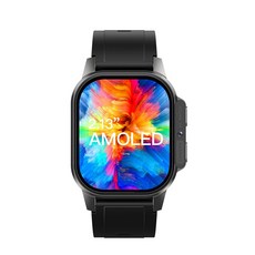 Rainbuvvy DM62 AMOLED 4G 스마트 워치 2.13" HD 스크린 2GB RAM 16G ROM 지원 SIM 와이파이 카메라 GPS Android 8.1 스포츠 워치, Black, 2GB RAM 16GB ROM