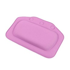 휴대용 욕조 목욕 베개 방수 머리 받침 흡입 컵 쿠션 목 휴식, 자주색, 1개, 4.Purple