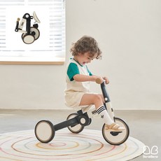베네베네 벤트라이크 듀얼 유아 아기 세발자전거 + 접이식 + 뒷바퀴 각도조절 + 시트조절 + 밸런스바이크 변신, 브라운
