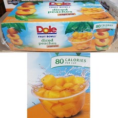 코스트코 Dole 돌 다이스 복숭아 컵 1.808kg (113g X 16컵) - 태국, 16개, 113g(1개입)