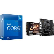 인텔 코어 i712700KF 게이밍 데스크톱 프로세서 12 8P4E 최대 5.0GHz 언락 LGA1700 600 시리즈 칩셋 125W, Processor + B550M DS3H AC - i712700kf