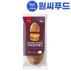 부시맨 브라운 브레드 60g 아웃백빵 모닝빵 식전 카페 디저트 SPC 삼립 보냉팩 아이스박스 무료, 1개